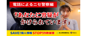動画（電話によるニセ警察官編）